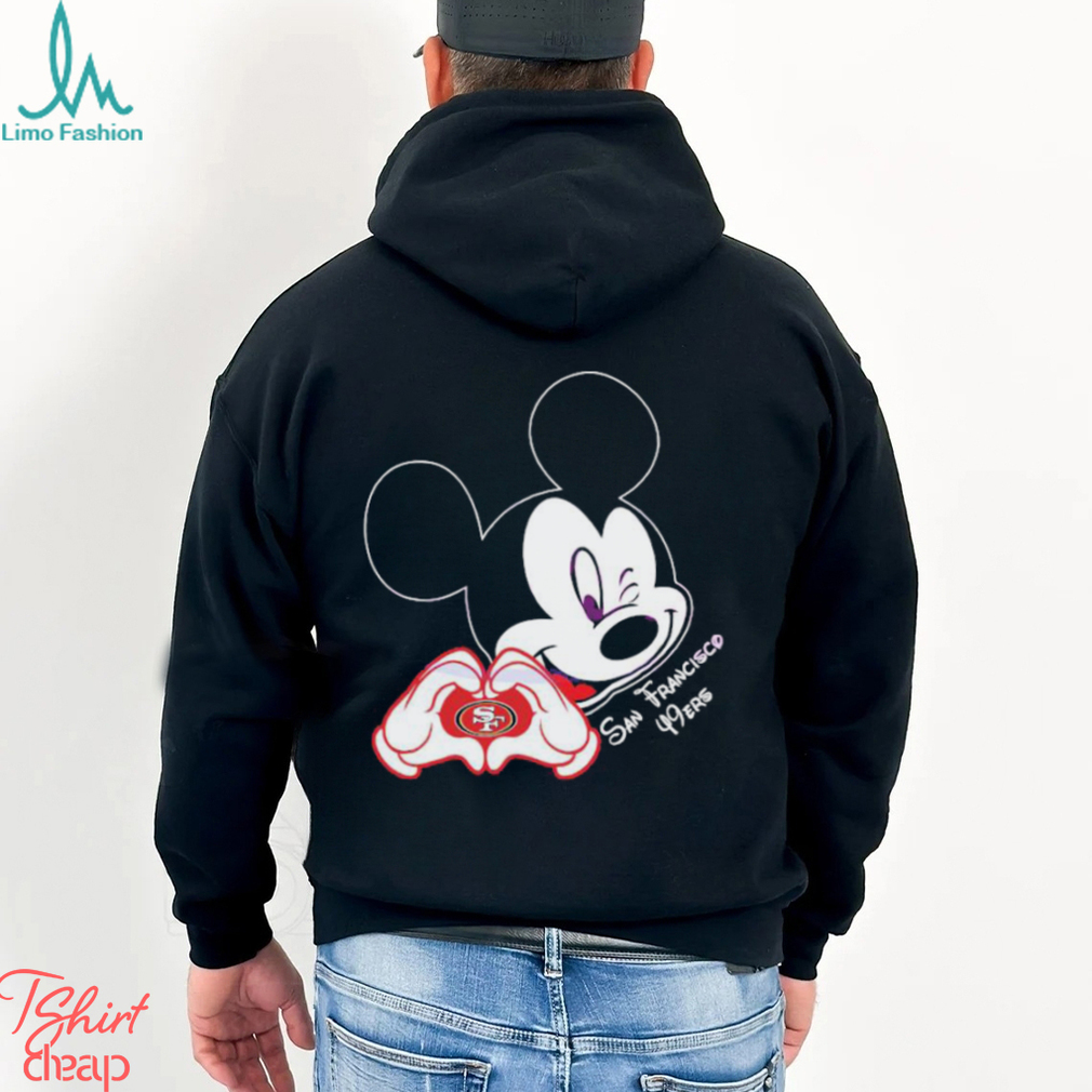 Mickey Mouse Love San Francisco 49ers Logo Shirt Mickey Mouse Love San Francisco 49ers Logo Shirt