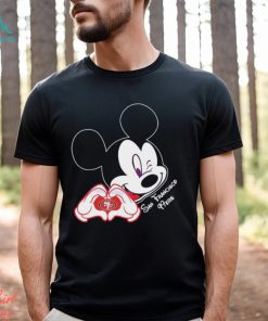 Mickey Mouse Love San Francisco 49ers Logo Shirt, hoodie, sweater, long sleeve and tank top Mickey Mouse Love San Francisco 49ers Logo Shirt