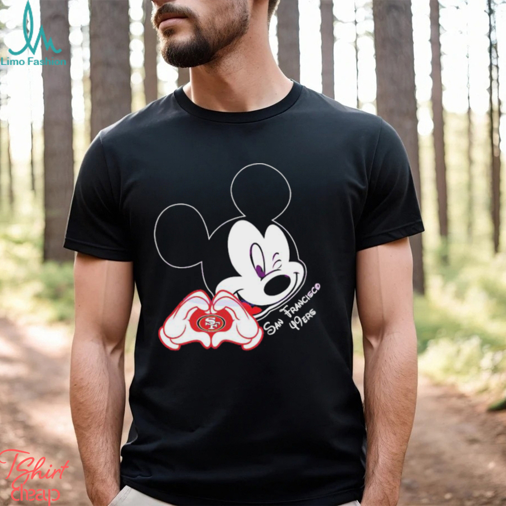 Mickey Mouse Love San Francisco 49ers Logo Shirt Mickey Mouse Love San Francisco 49ers Logo Shirt