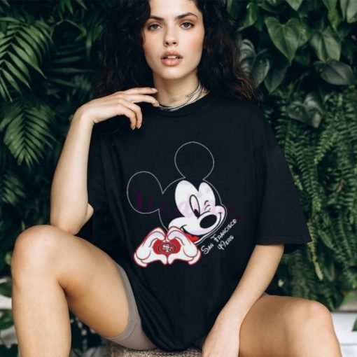 Mickey Mouse Love San Francisco 49ers NFL 2024 Shirt