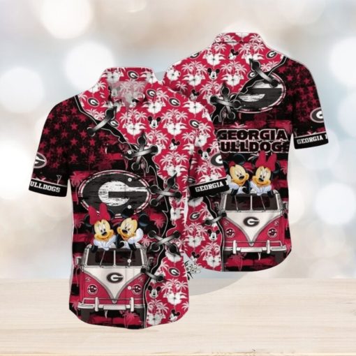 Mickey Mouse NCAA Georgia Bulldogs UGA Hawaiian Shirt