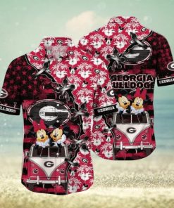 Mickey Mouse NCAA Georgia Bulldogs UGA Hawaiian Shirt