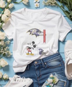 Mickey Mouse NFL Baltimore Ravens Football Super Bowl Champions Helmet Logo Shirt