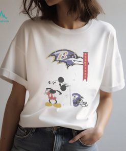 Mickey Mouse NFL Baltimore Ravens Football Super Bowl Champions Helmet Logo Shirt