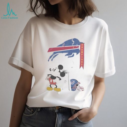 Mickey Mouse NFL Buffalo Bills Football Super Bowl Champions Helmet Logo Shirt