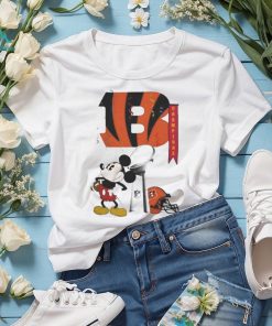 Mickey Mouse NFL Cincinnati Bengals Football Super Bowl Champions Helmet Logo Shirt