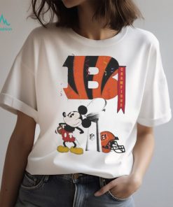 Mickey Mouse NFL Cincinnati Bengals Football Super Bowl Champions Helmet Logo Shirt