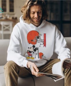 Mickey Mouse NFL Cleveland Browns Football Super Bowl Champions Helmet Logo Shirt