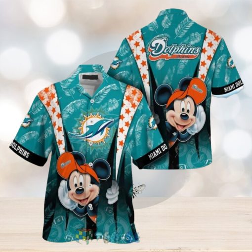 Mickey Mouse NFL Miami Dolphins Hat Tropical Hawaiian Shirt