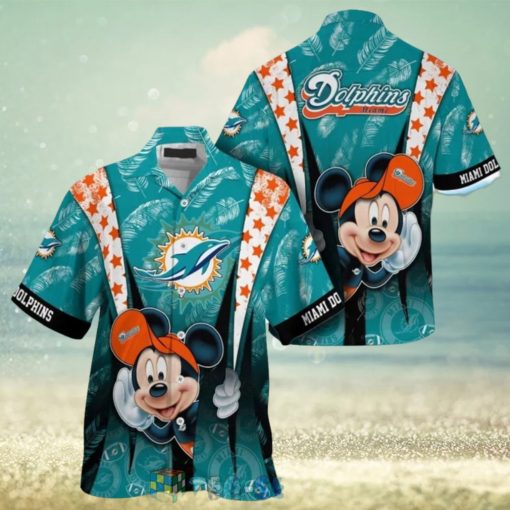 Mickey Mouse NFL Miami Dolphins Hat Tropical Hawaiian Shirt