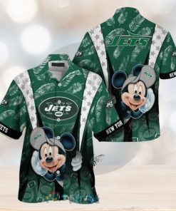 Mickey Mouse NFL New York Jets Hat Tropical Hawaiian Shirt