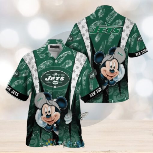 Mickey Mouse NFL New York Jets Hat Tropical Hawaiian Shirt