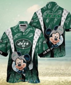 Mickey Mouse NFL New York Jets Hat Tropical Hawaiian Shirt