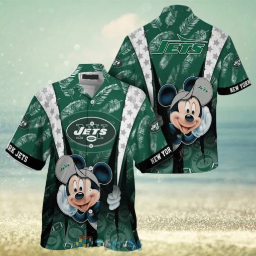 Mickey Mouse NFL New York Jets Hat Tropical Hawaiian Shirt