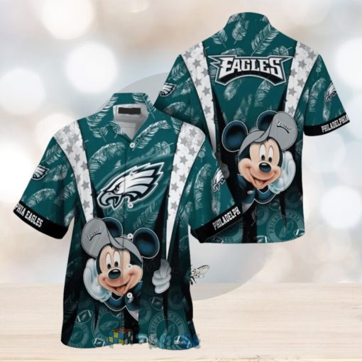 Mickey Mouse NFL Philadelphia Eagles Hat Tropical Hawaiian Shirt