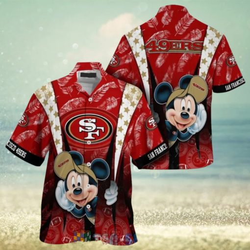 Mickey Mouse NFL San Francisco 49ers Hat Tropical Hawaiian Shirt