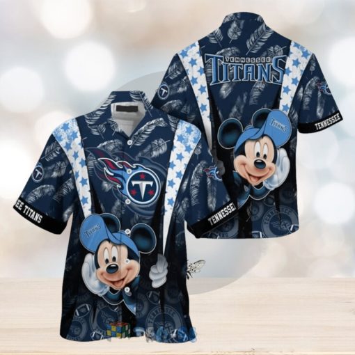 Mickey Mouse NFL Tennessee Titans Hat Tropical Hawaiian Shirt