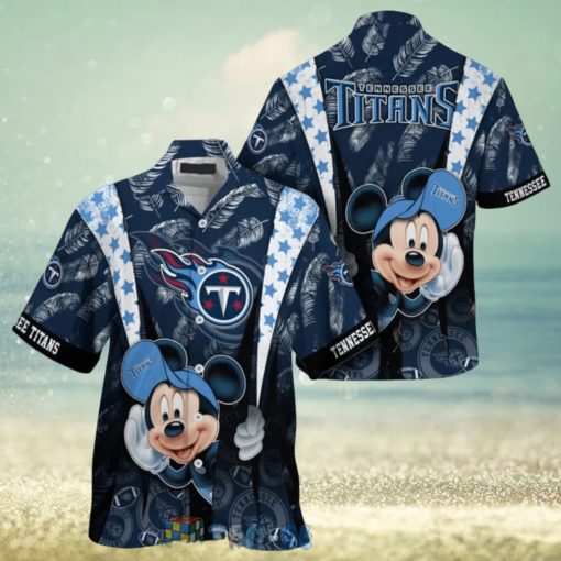 Mickey Mouse NFL Tennessee Titans Hat Tropical Hawaiian Shirt