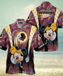 Mickey Mouse NFL Washington Commanders Hat Tropical Hawaiian Shirt