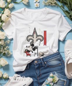 Mickey Mouse Nfl New Orleans Saints Football Super Bowl Champions Helmet Logo Shirt