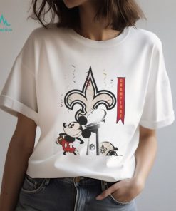 Mickey Mouse Nfl New Orleans Saints Football Super Bowl Champions Helmet Logo Shirt