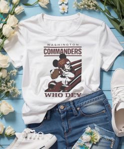 Mickey Mouse Nfl Washington Commanders Football Player Who Dey Slogan Shirt