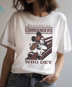 Mickey Mouse Nfl Washington Commanders Football Player Who Dey Slogan Shirt