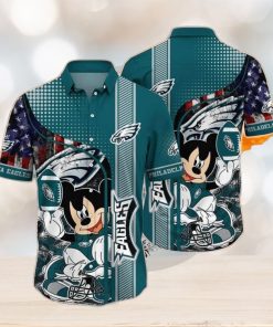 Mickey Mouse Philadelphia Eagles NFL Hawaiian Shirt Gift For Beach Trip, NFL Hawaiian Shirt