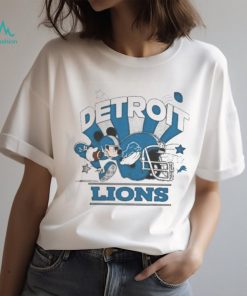 Mickey Mouse Player Detroit Lions Football Helmet Logo Character Shirt