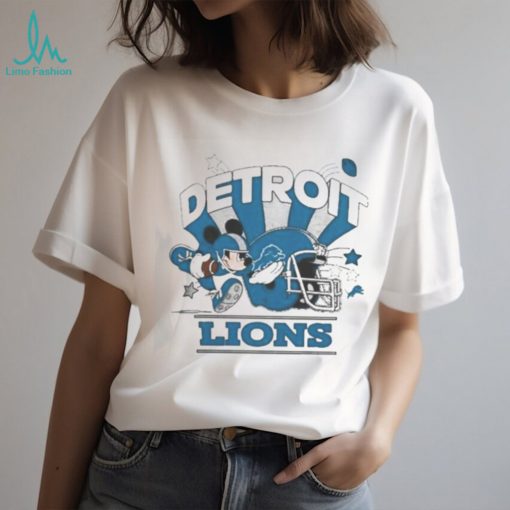 Mickey Mouse Player Detroit Lions Football Helmet Logo Character Shirt