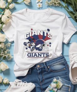 Mickey Mouse Player New York Giants Football Helmet Logo Character Shirt