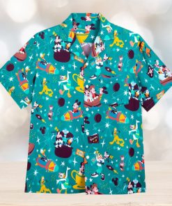 Mickey Mouse and Friends Play in the Park Woven Hawaii Shirt for Adults
