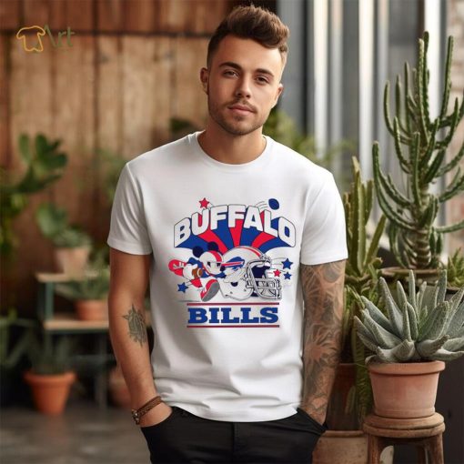 Mickey Mouse player NFL Buffalo Bills football helmet logo character funny shirt