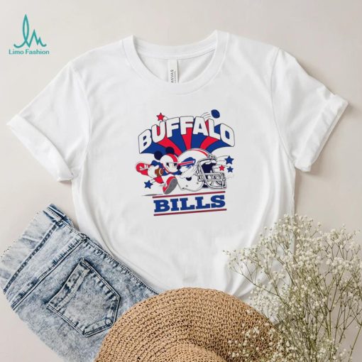 Mickey Mouse player NFL Buffalo Bills football helmet logo character funny shirt