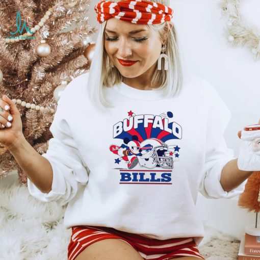 Mickey Mouse player NFL Buffalo Bills football helmet logo character funny shirt