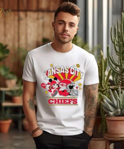 Mickey Mouse player NFL Kansas City Chiefs football helmet logo character funny shirt