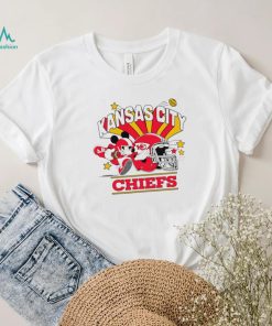 Mickey Mouse player NFL Kansas City Chiefs football helmet logo character funny shirt