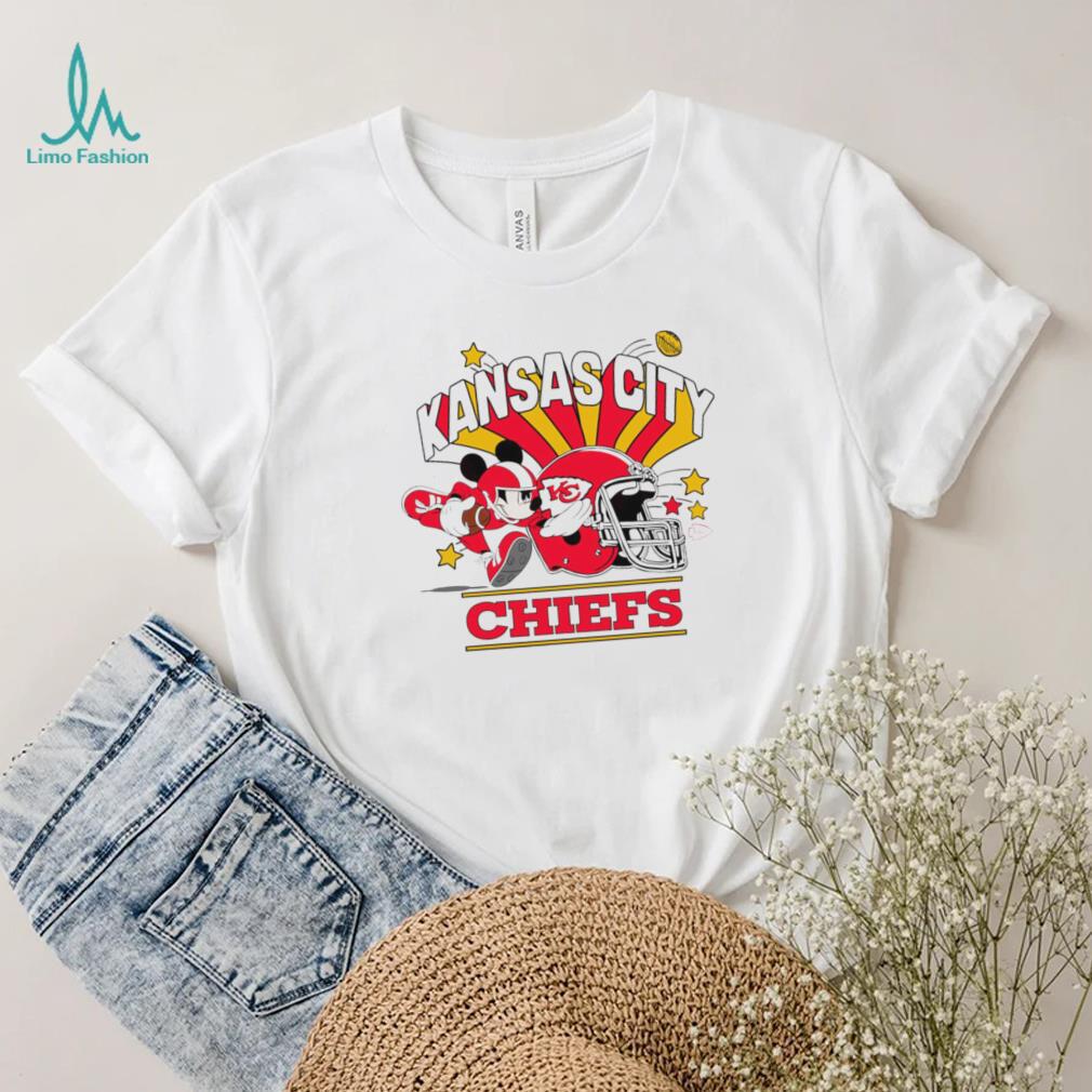 Mickey Mouse player NFL Kansas City Chiefs football helmet logo character funny shirt Mickey Mouse player NFL Kansas City Chiefs football helmet logo character funny shirt
