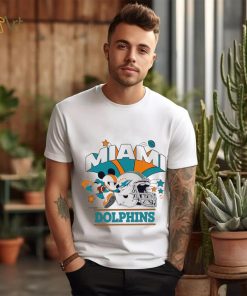 Mickey Mouse player NFL Miami Dolphins football helmet logo character funny shirt