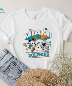 Mickey Mouse player NFL Miami Dolphins football helmet logo character funny shirt