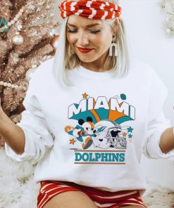 Mickey Mouse player NFL Miami Dolphins football helmet logo character funny shirt