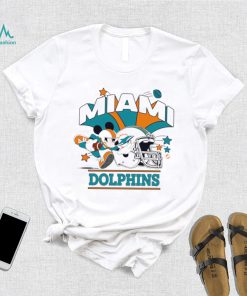 Mickey Mouse player NFL Miami Dolphins football helmet logo character funny shirt