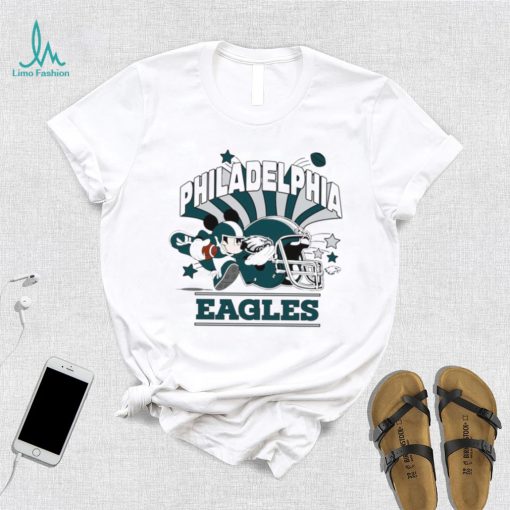 Mickey Mouse player NFL Philadelphia Eagles football helmet logo character funny shirt
