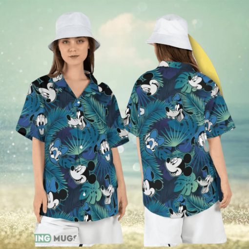 Mickey and Friends Hawaiian Shirt Mickey Mouse Beach Vacation Short Sleeve Shirt