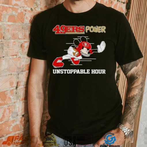 Mickey mouse 49ers power unstoppable hour shirt