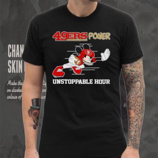 Mickey mouse 49ers power unstoppable hour shirt