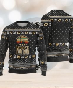 Middle Earth's Annual Fun Run Lord Of The Ring Ugly Christmas Sweaer