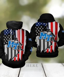 Middle Tennessee Blue Raiders NCAA US Flag 3D Printed Hoodie