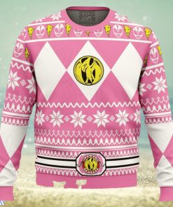 Mighty Morphin Pink Ranger Power Rangers Ugly Christmas Sweater