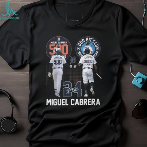Miguel Cabrera 500 Home Runs 3000 Hits Club T Shirt